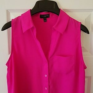 The Limited Ashton bright pink button up